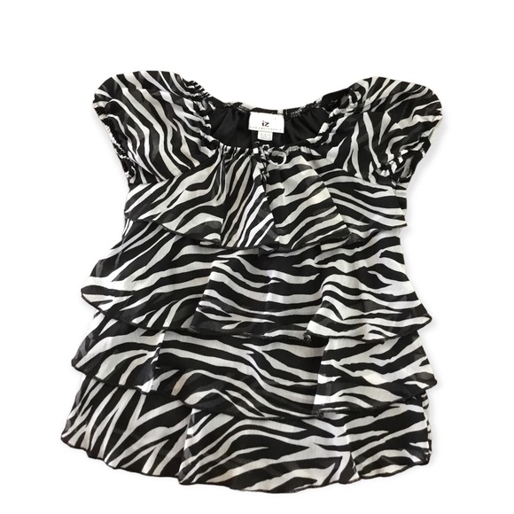 Byer California Other - Stylish Capped Sleeve Animal Print Kids Top Size 8-10